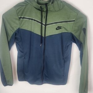 Nike Tech Green and Blue Zip-Up Jacket & Pants